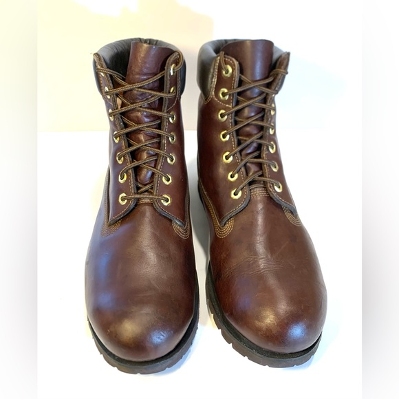 Timberland Brown Leather Boots Sz 14M - Picture 2 of 16